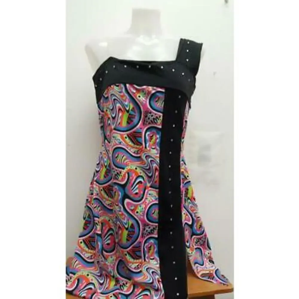 Pre-Owned Dance Costume Large Child Multi Weissman 4052 Jazz Tap Clogging Retro